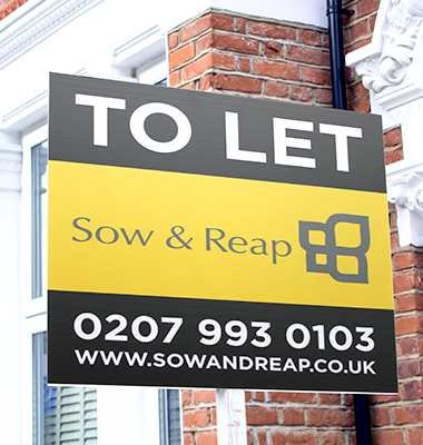 Estate Agent Flag Board Sign